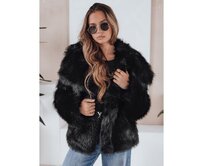 Dámská krátká kožešinová bunda ZARAFIA Černá, L/XL