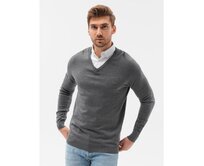 Pánský svetr KOHEN tmavě šedý/melanžový Tmavě šedá, XL