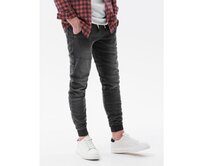 Pánské džínové kalhoty joggers CLARA černé Černá, XL