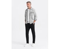 Pánské kalhoty s pružným pasem V2 OM-PACP-0121 černé Černá, XL