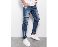 Pánské kalhoty JOGGERS s prošíváním modré V3 OM-PADJ-0111 Modrá, L