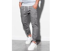 Pánské kalhoty joggers P886 šedé Šedá, M