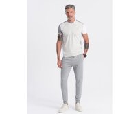 Pánské tepláky jogger šedé Šedá, M