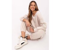 Béžový dvoudílný komplet s příměsí viskózy Béžová, Univerzální