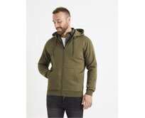 Mikina Vethree s kapucí Khaki, S