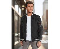 Pánská přechodová bunda bomber černá Černá, M