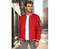 Pánská přechodová bunda bomber červená Červená, M