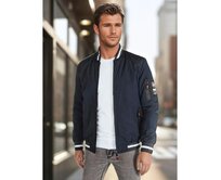 Pánská přechodová bunda bomber modrá Modrá, M