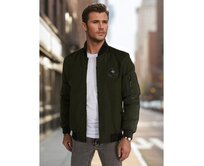 Pánská přechodová bunda bomberka zelená Zelená, M