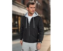 Pánská bunda bomberka s kapucí černá Černá, M
