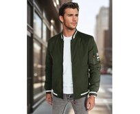 Pánská přechodová bunda bomberka zelená Zelená, M