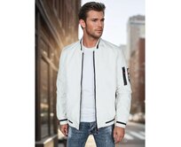 Pánská přechodová bunda bomberka bílá Bílá, XXL