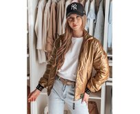 Dámská prošívaná bunda bomber GLAMCIX béžová Béžová, S