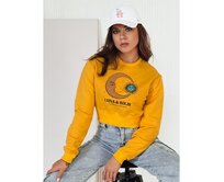 Dámská mikina LUNA crop top žlutá Žlutá, Univerzální
