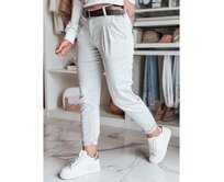 Dámské chino kalhoty s páskem MODELA světle šedé Světle šedá, M