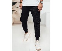 Pánské kalhoty cargo černé Černá, XXL