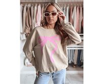 Dámská mikina one size oversize SOFTTIE cappuccion Karamelová, Univerzální