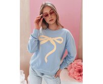 Dámská mikina one size oversize SOFTTIE modrá Světle modrá, Univerzální