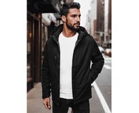 Pánská přechodová bunda s kapucí černá Černá, XXL/54