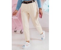 Dámské kalhoty s páskem SOFELIA světle žluté Žlutá, Univerzální