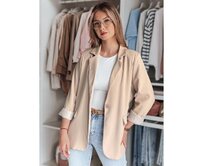 Dámské sako RESIDAL, jedna velikost, oversize, tmavě béžová Béžová, Univerzální