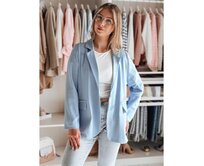 Dámské sako RESIDAL, jedna velikost, oversize, modrá Světle modrá, Univerzální