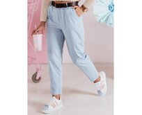 Dámské kalhoty casual s páskem SOFELIA modré Světle modrá, Univerzální