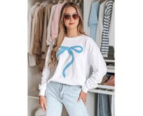 Dámská mikina one size oversize SOFTTIE bílá Bílá, Univerzální