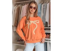 Dámská mikina one size oversize SOFTTIE oranžová Oranžová, Univerzální
