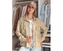 Dámská přechodová bunda one size se hvězdami STRASHINE hnědá Karamelová, Univerzální