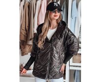 Dámská přechodová prošívaná bunda oversize PUFFILOF černá Černá, S