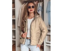 Dámská prošívaná bunda s kapucí NIVESSO béžová Béžová, S