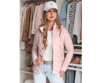 Dámská přechodová prošívaná bunda ZIPZAB světle růžová Růžová, S