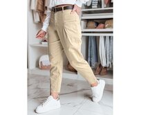 Dámské chino kalhoty CHINOSKA tmavě béžové Béžová, M