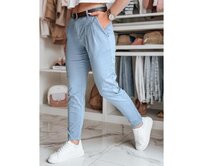 Dámské chino kalhoty s páskem MODELA modré Modrá, M