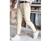 Dámské chino kalhoty s páskem MODELA světle béžové Béžová, M