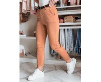 Dámské kalhoty slim fit s páskem TAIRONIK cihlové Oranžová, M
