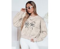 Dámská krátká oversize mikina s motivem tie-dye DENVIS světle šedá Světle šedá, Univerzální