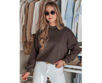 Dámská oversize mikina s nášivkou LOVASON mokka Béžová, Univerzální