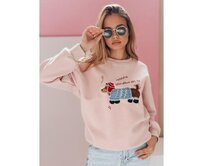 Dámská oversize mikina s výšivkou DOGSWEETY růžová Růžová, Univerzální