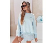 Dámská oversize mikina se srdíčky LOVELISA modrá Modrá, Univerzální