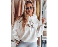 Dámská oversize mikina s kapucí SPECIAL KITTY bílá Bílá, Univerzální