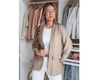 Dámské oversize sako SOFT LOVE tmavě hnědá Karamelová, Univerzální
