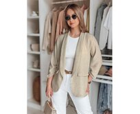 Dámské oversize sako SOFT LOVE světle hnědá Karamelová, Univerzální