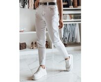 Dámské džínové kalhoty LIKEMELOO mom fit bílé Bílá, S