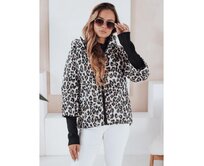 Dámská přechodová bunda s leopardím vzorem VARESSA bílá Bílá, S