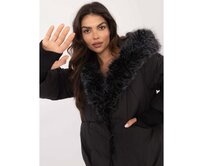 Černá zimní bunda s odepínacím páskem Černá, L