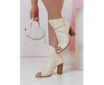 Dámské kotníkové boty na podpatku BOOTSER béžové Béžová, 39
