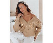 Dámský kardigan KERINDA kamelová Karamelová, Univerzální