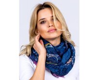 Dámský šátek se vzory námořnicky KAMRYN modrý Námořnická modrá, Univerzální